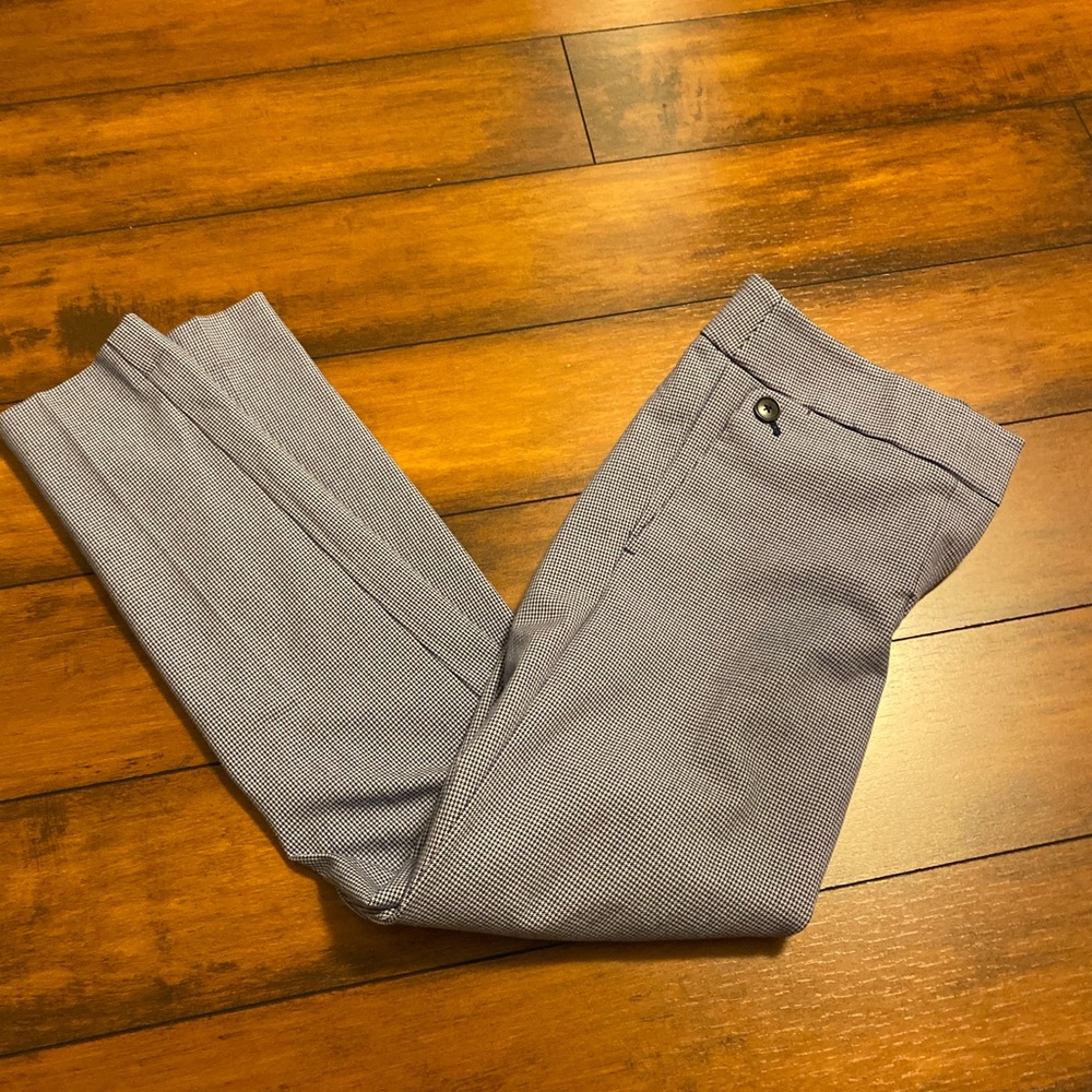 LOFT Marisa Fit blue checkered pants